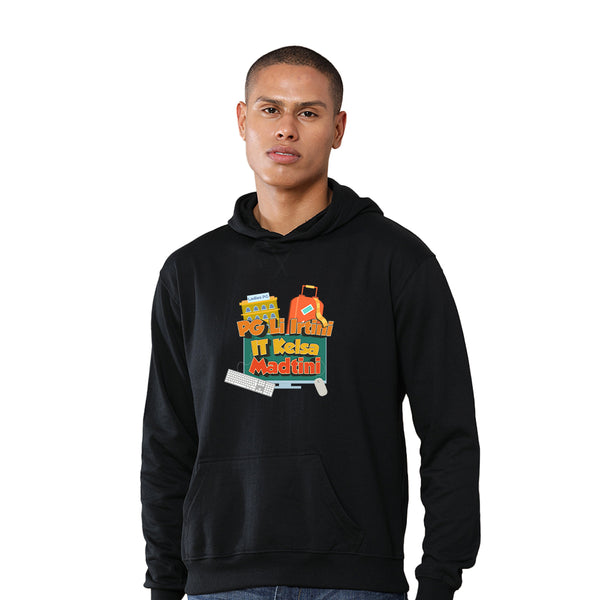 PG Li Irtini IT Kelsa Madtini  Hoodie Without Zip  - Black